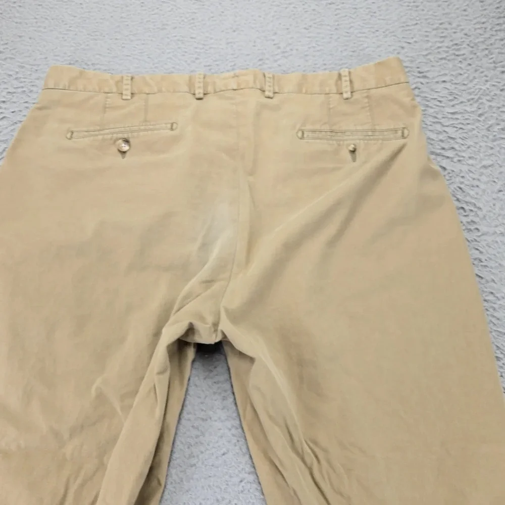 Peter Millar Pants Mens 38 Tan Chino Flat Front Pima‎ Cotton Golf Mid Rise